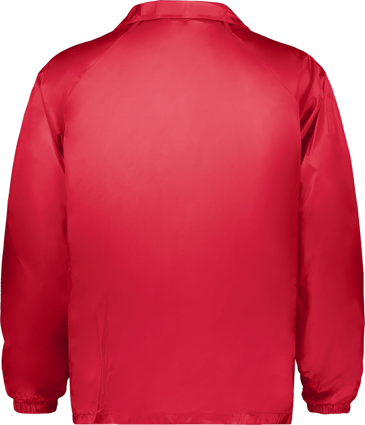 Rear View of RED NYLON COACH S JACKET/LINED