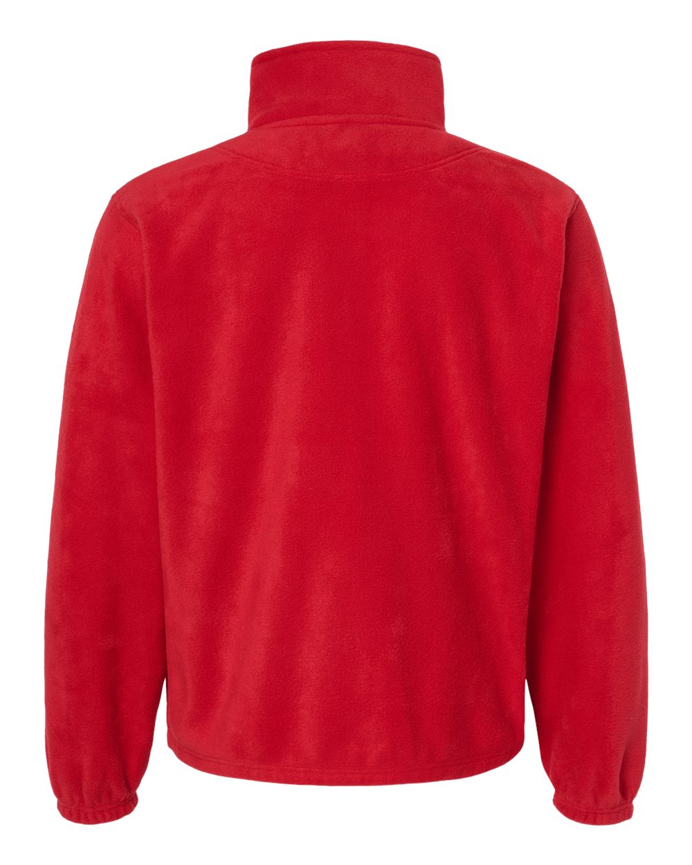 Front View of Red Polar Fleece Full-Zip Jacket - 3062
