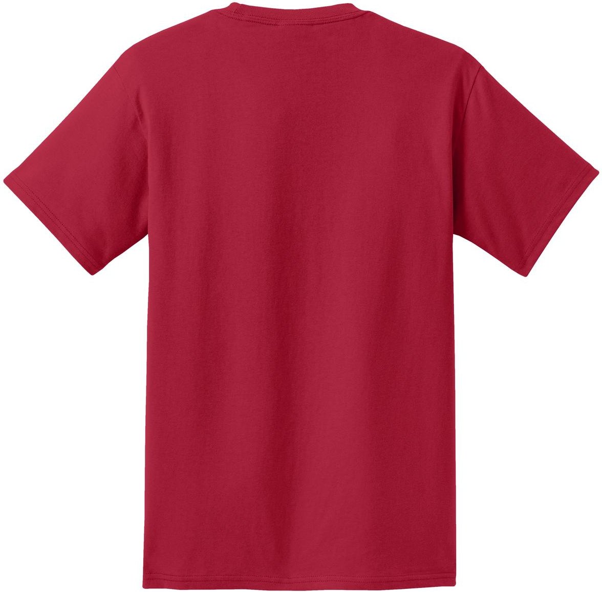 Rear View of Red Port & Co Essential Pocket Tee. PC61P