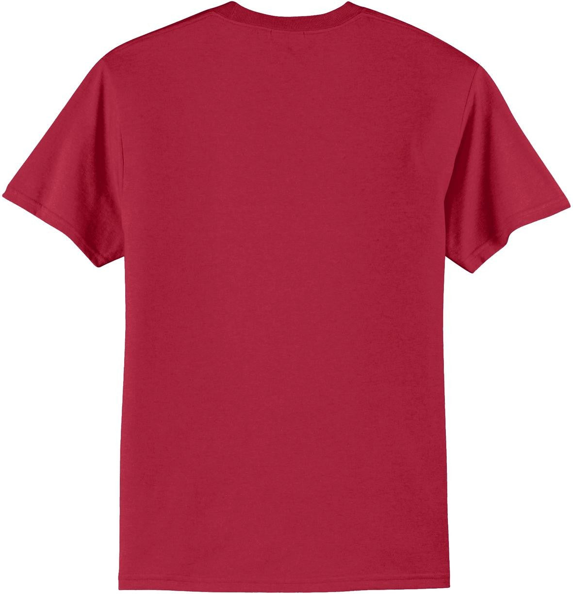 Front View of Red Port & Co Tall Core Blend Tee. PC55T