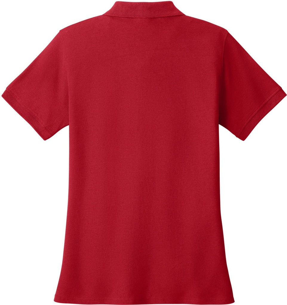 Rear View of Red Port & Co Women's Core Blend Pique Polo. LKP155