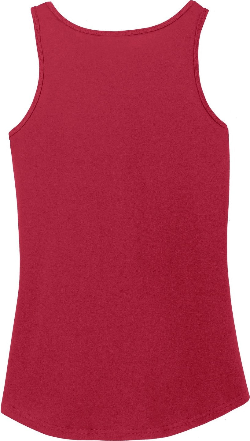 Front View of Red Port & Co Women's Core Cotton Tank Top. LPC54TT