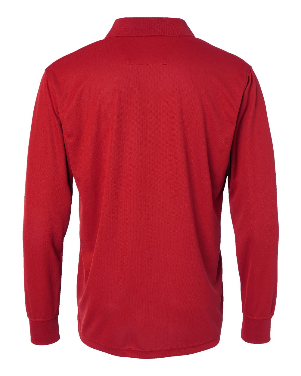 Front View of Red Prescott Long Sleeve Polo - 110