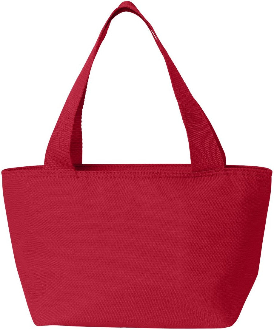 Front View of Red Recycled Cooler Bag - 8808