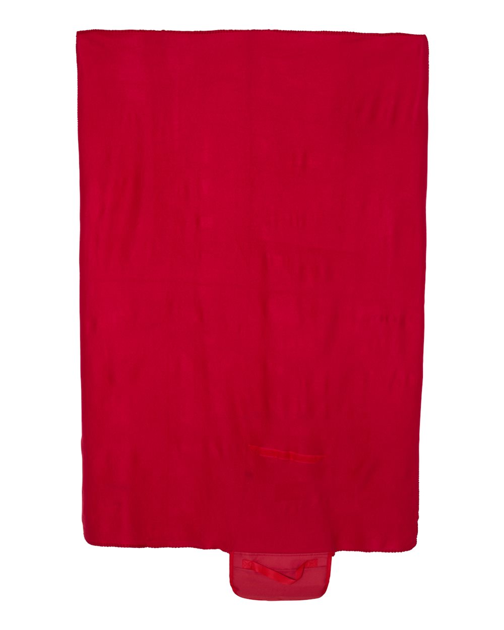 Rear View of Red Roll Up Blanket - 8718