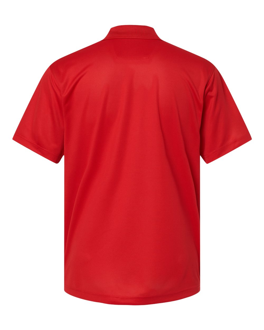 Front View of Red Saratoga Performance Mini Mesh Polo - 100