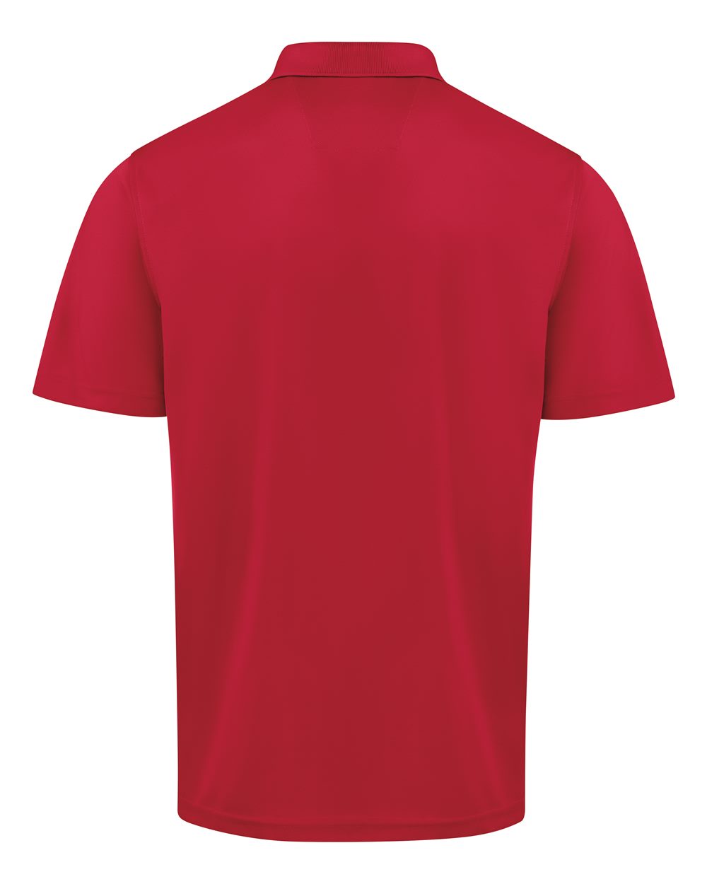 Front View of Red Short Sleeve Performance Knit Pocket Polo - SK98