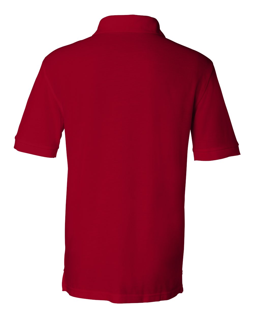 Rear View of Red Silky Smooth Piqué Polo - 0500