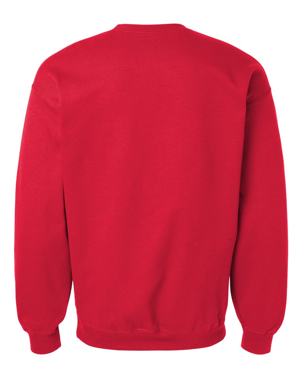 Front View of Red Softstyle® Midweight Crewneck Sweatshirt - SF000