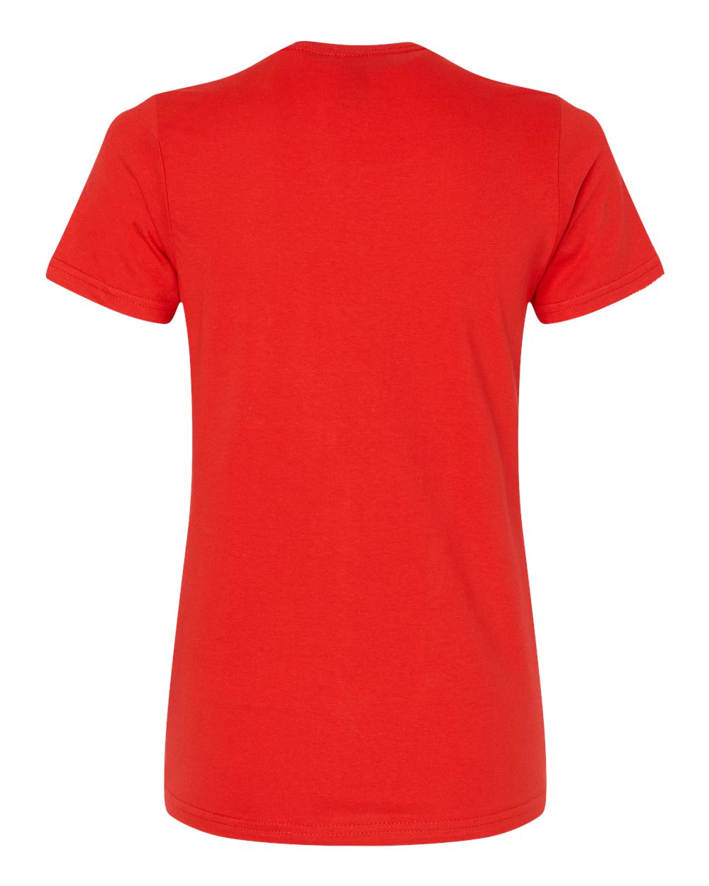 Front View of Red Softstyle® Women's Midweight T-Shirt - 65000L
