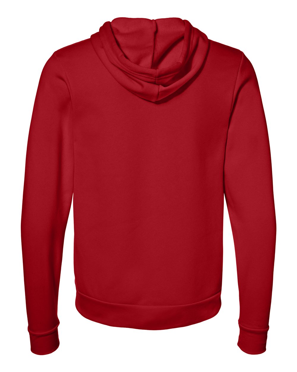 Front View of Red Sponge Fleece Full-Zip Hoodie - 3739