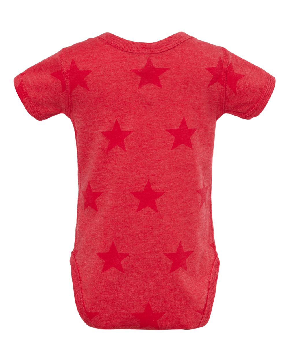 Front View of Red Star Infant Star Print Bodysuit - 4329
