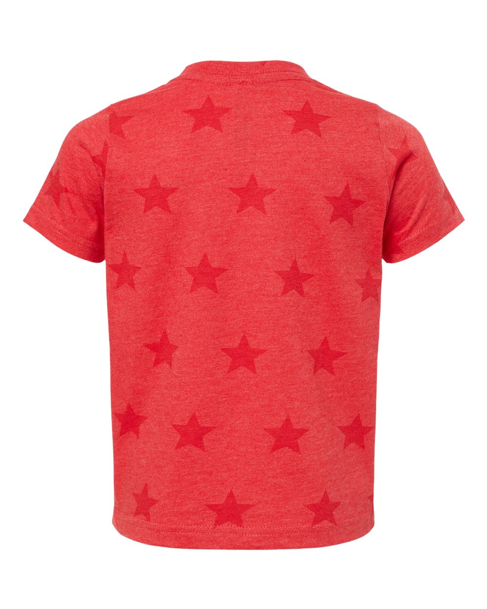 Front View of Red Star Toddler Star Print Tee - 3029