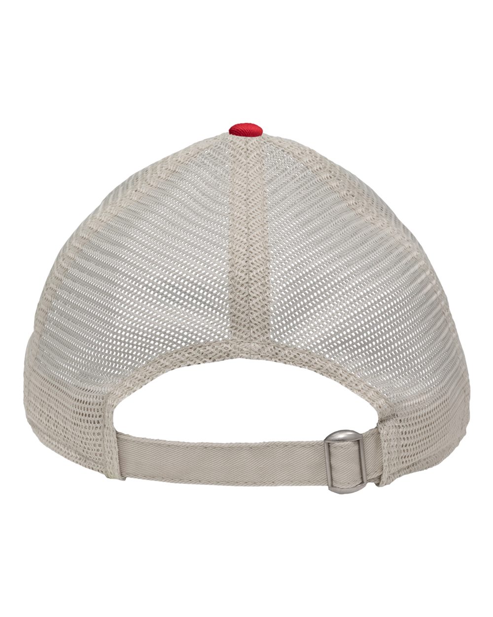 Front View of Red/ Stone Mesh Dad Hat Fit - SP1750
