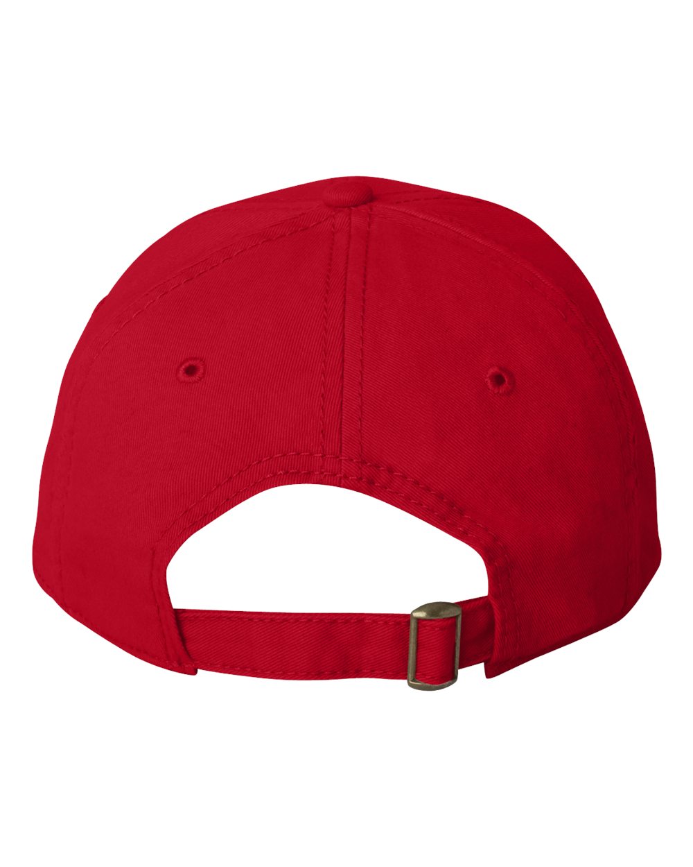 Front View of Red Structured Cap - AH30
