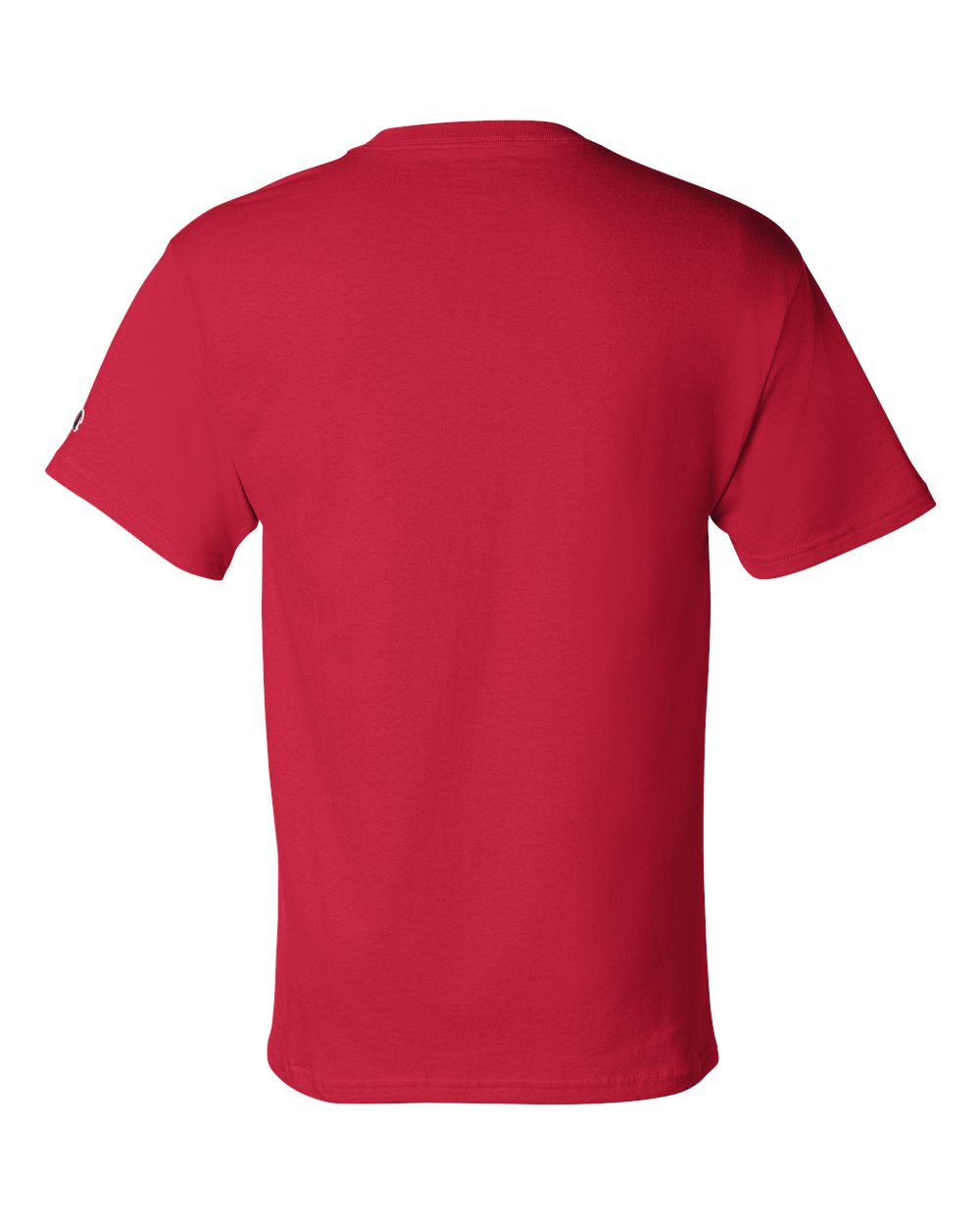 Rear View of Red T-Shirt - T425