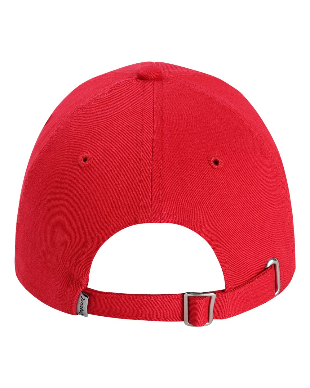 Front View of Red The Original Buckle Dad Hat - X210B