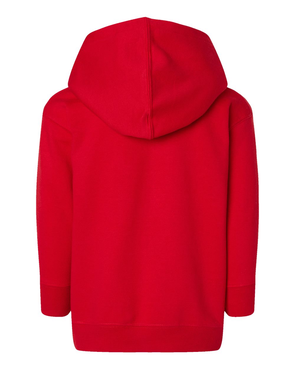 Front View of Red Toddler Full-Zip Fleece Hoodie - 3346
