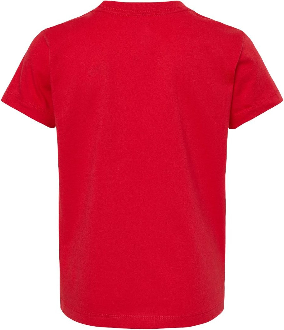 Front View of Red Toddler Jersey Tee - 3001T