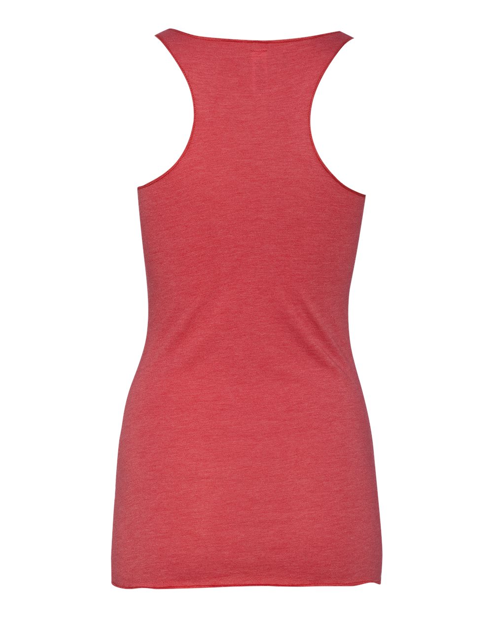 Rear View of Red Triblend Women&#39;s Triblend Racerback Tank - 8430
