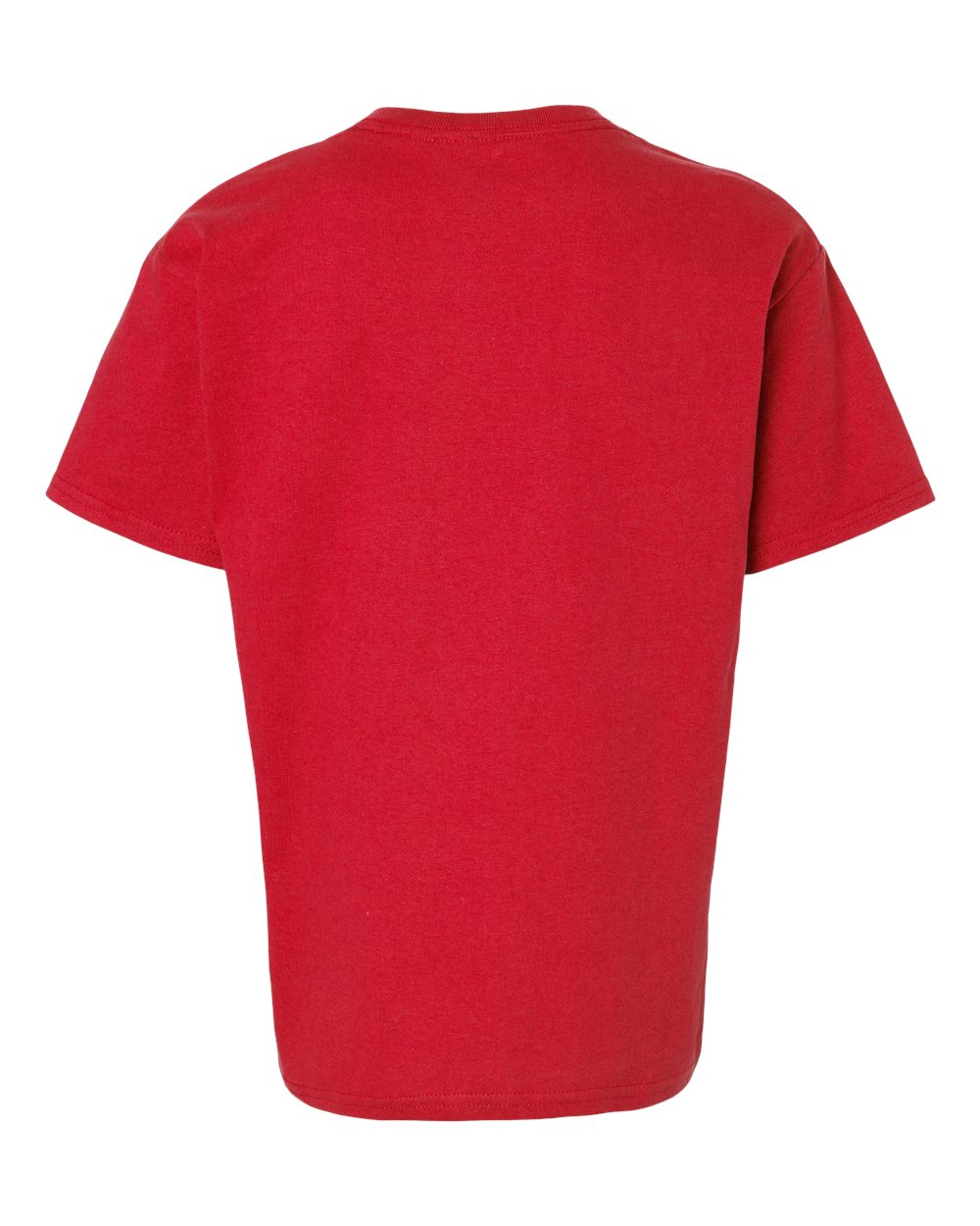 Front View of Red Ultra Cotton® Youth T-Shirt - 2000B