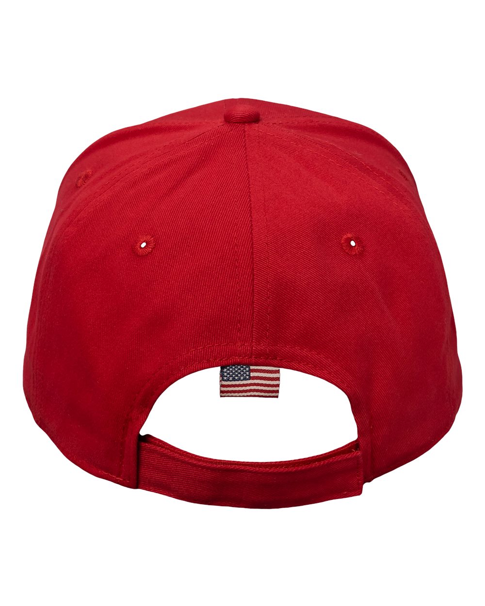 Rear View of Red/ USA USA Flag Cap - AM350