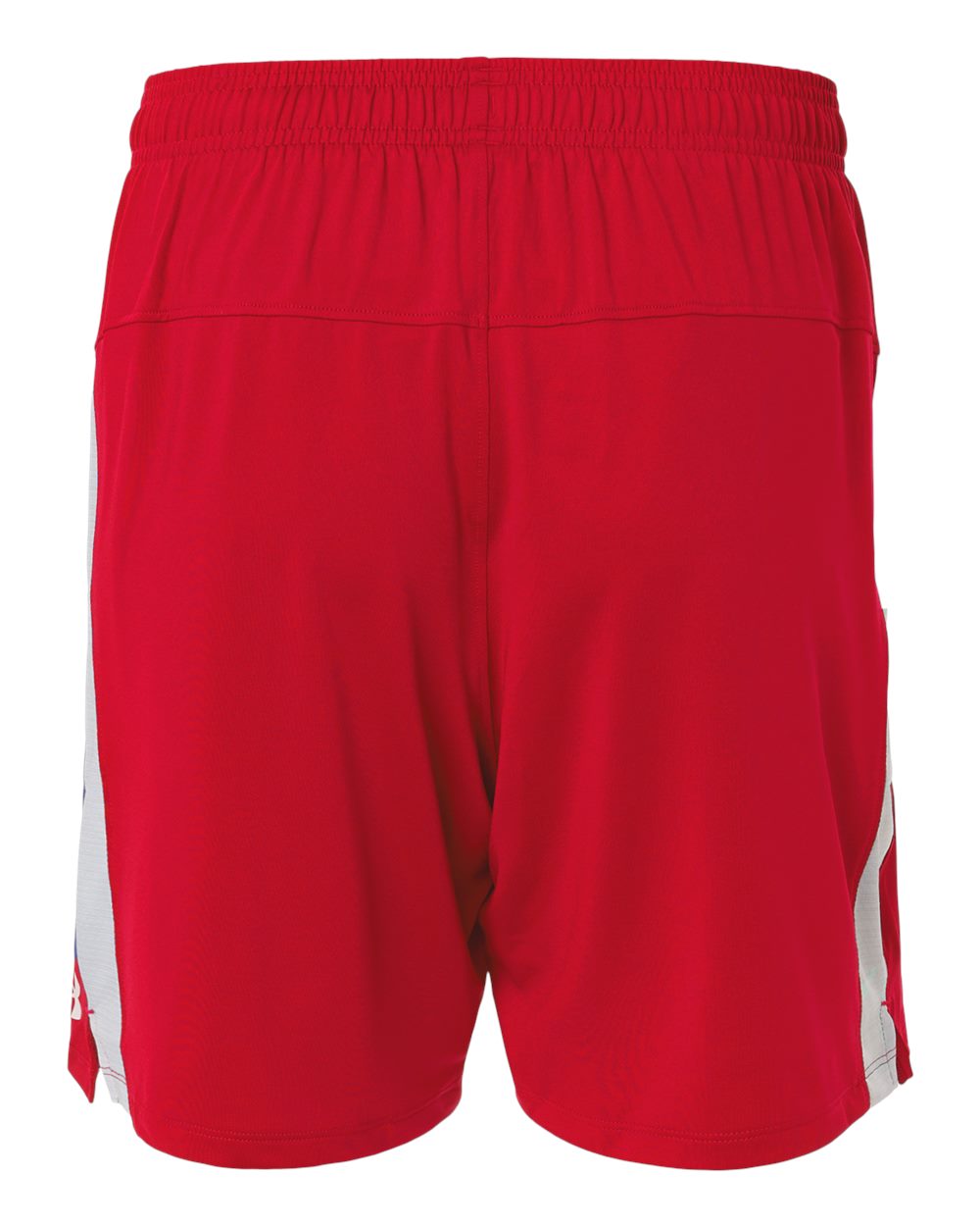 Rear View of Red/ White/ White Men’s Tech Vent 7" Shorts - 6010858 plain