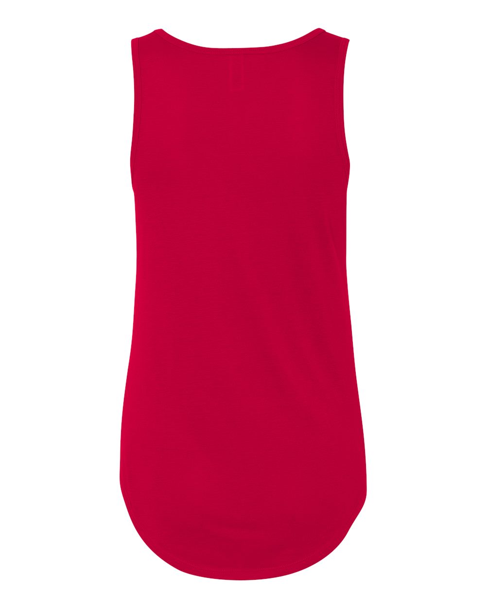 Rear View of Red Women&#39;s Flowy V-Neck Tank - 8805