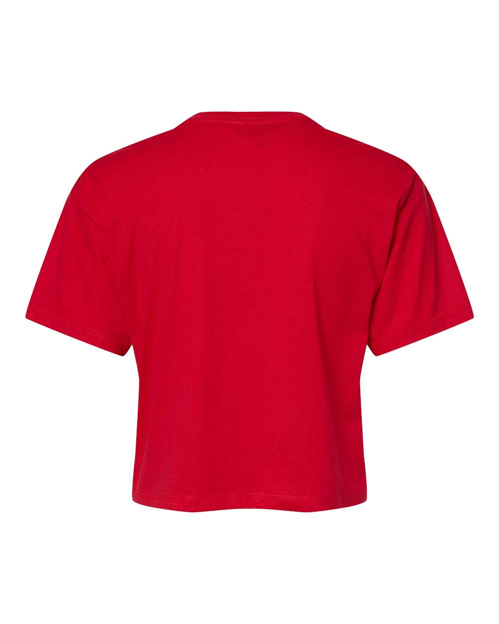 Front View of Red Women's Ideal Crop Top - 1580