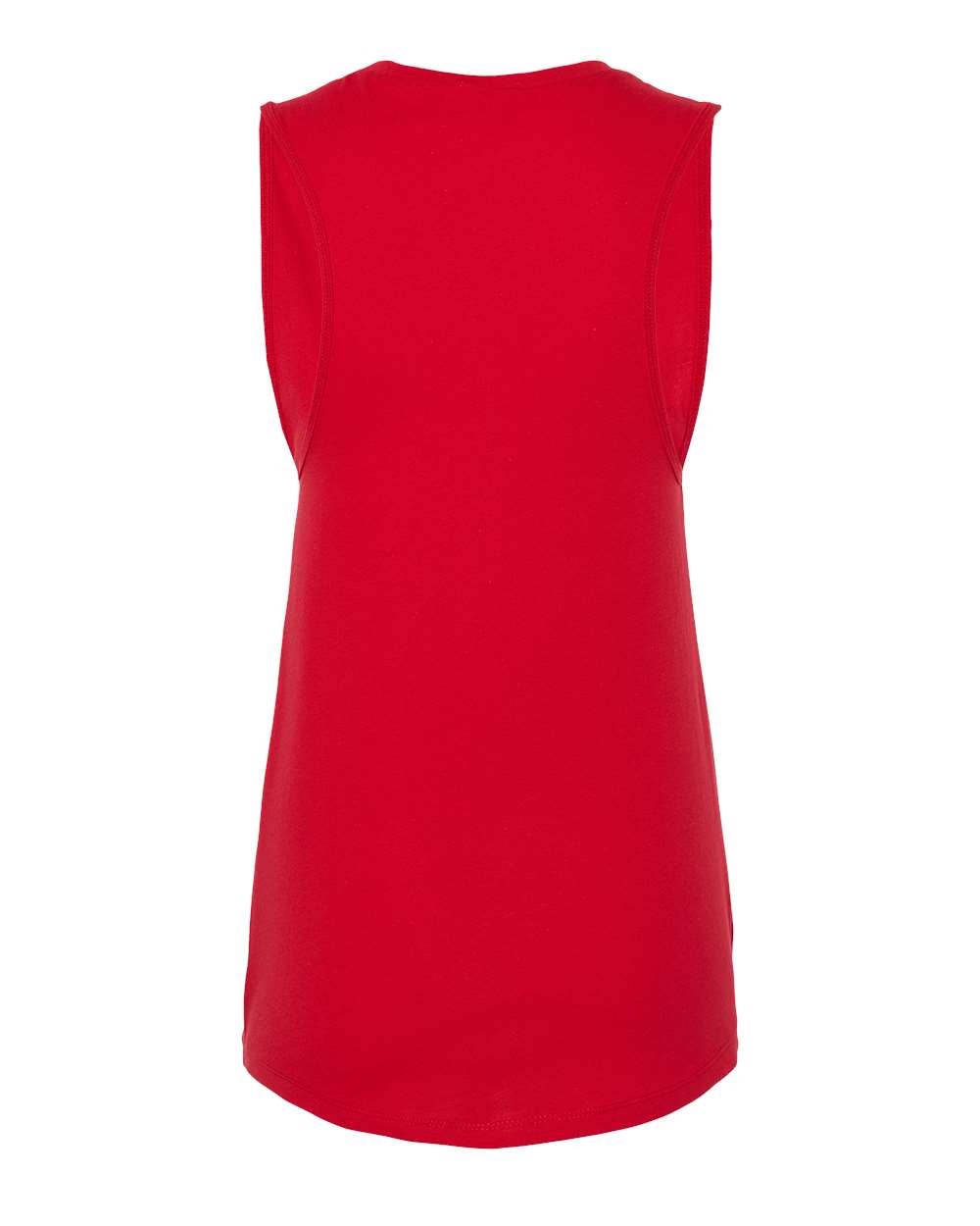 Rear View of Red Women&#39;s Jersey Muscle Tank - 6003