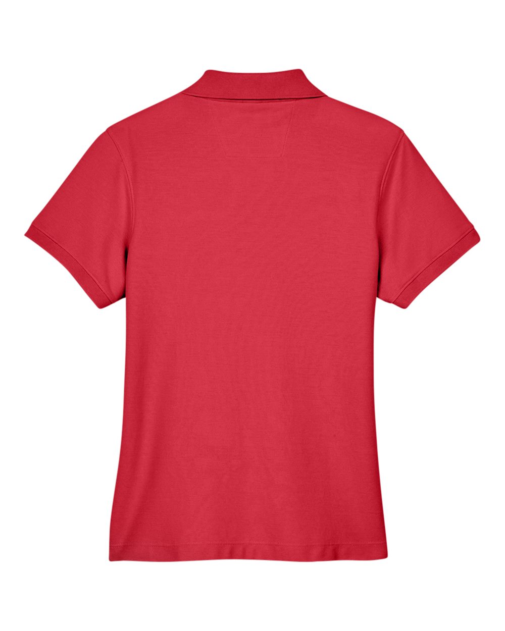 Front View of Red Women's Pima Piqué Polo - D100W