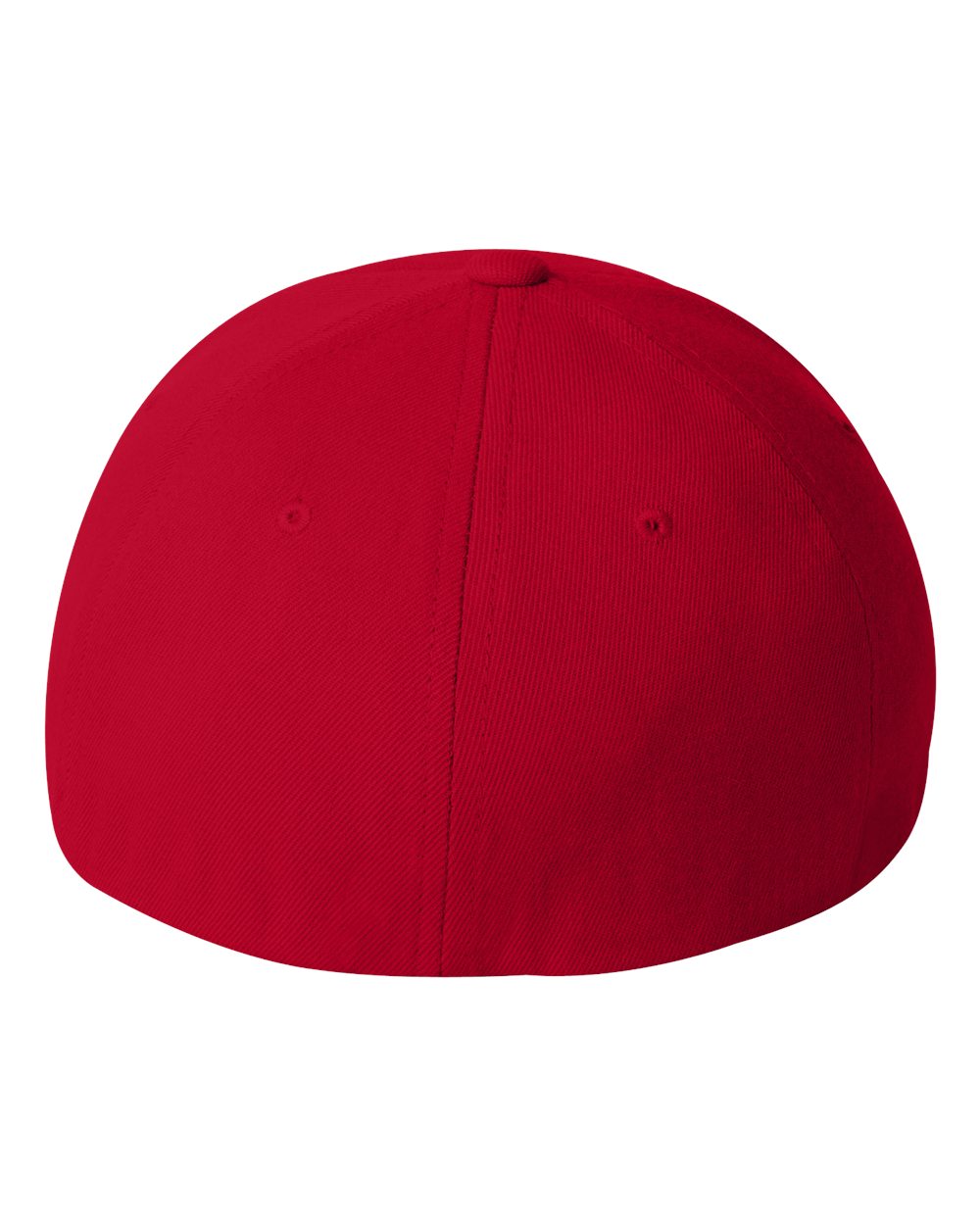 Rear View of Red Wool-Blend Cap - 6477