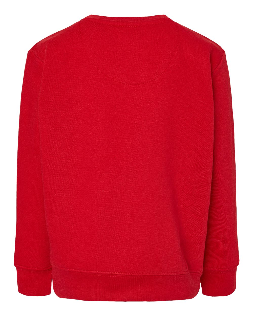 Front View of Red Youth Elevated Fleece Crewneck Sweatshirt - 2225
