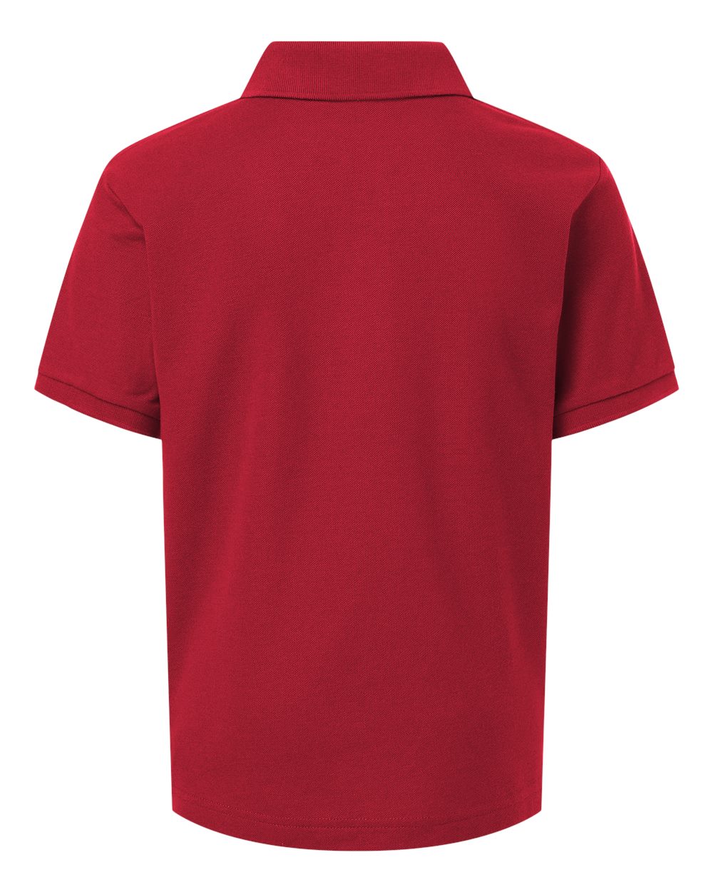 Front View of Red Youth Pique Polo - 62800Y