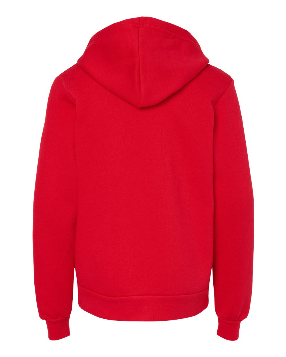 Front View of Red Youth Sponge Fleece Hoodie - 3719Y