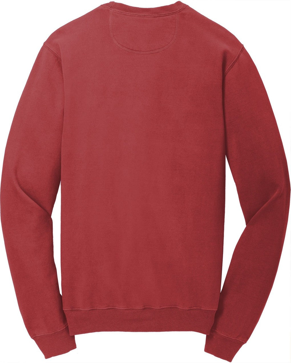 Rear View of Redrock Port & Co Beach Wash Garment-Dyed Crewneck Sweatshirt PC098