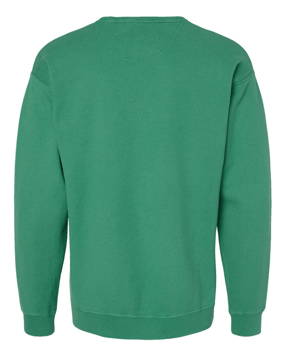 Front View of Rich Green Grass Garment-Dyed Crewneck Sweatshirt - GDH400