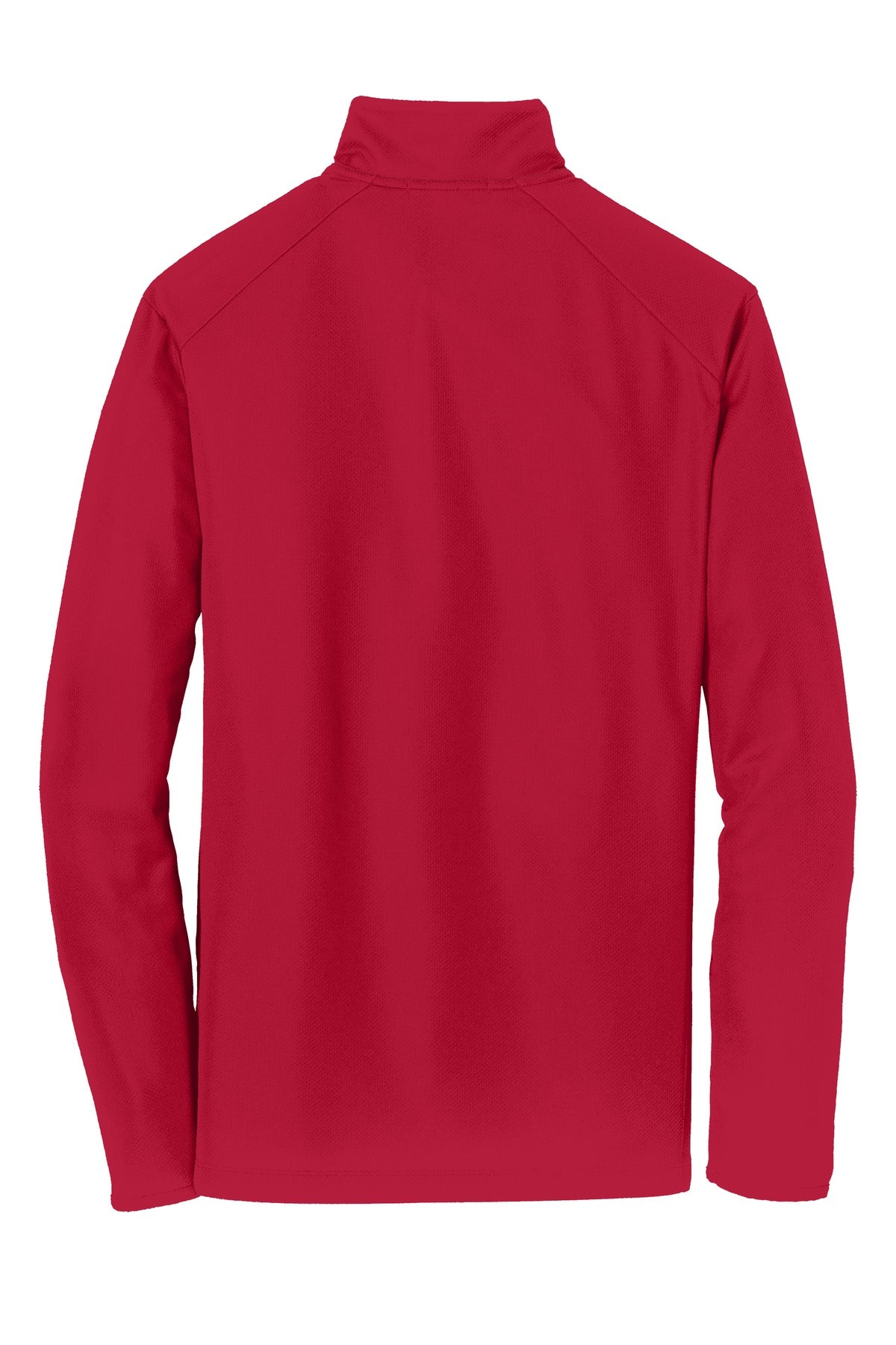 Front View of Rich Red Port Authority Pinpoint Mesh 1/2-Zip. K806