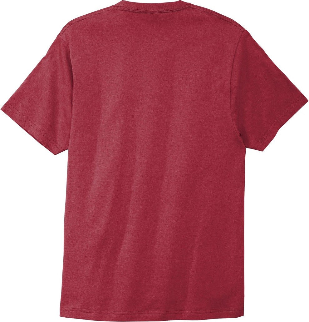 Rear View of Rich Red Port & Co Bouncer Tee PC600