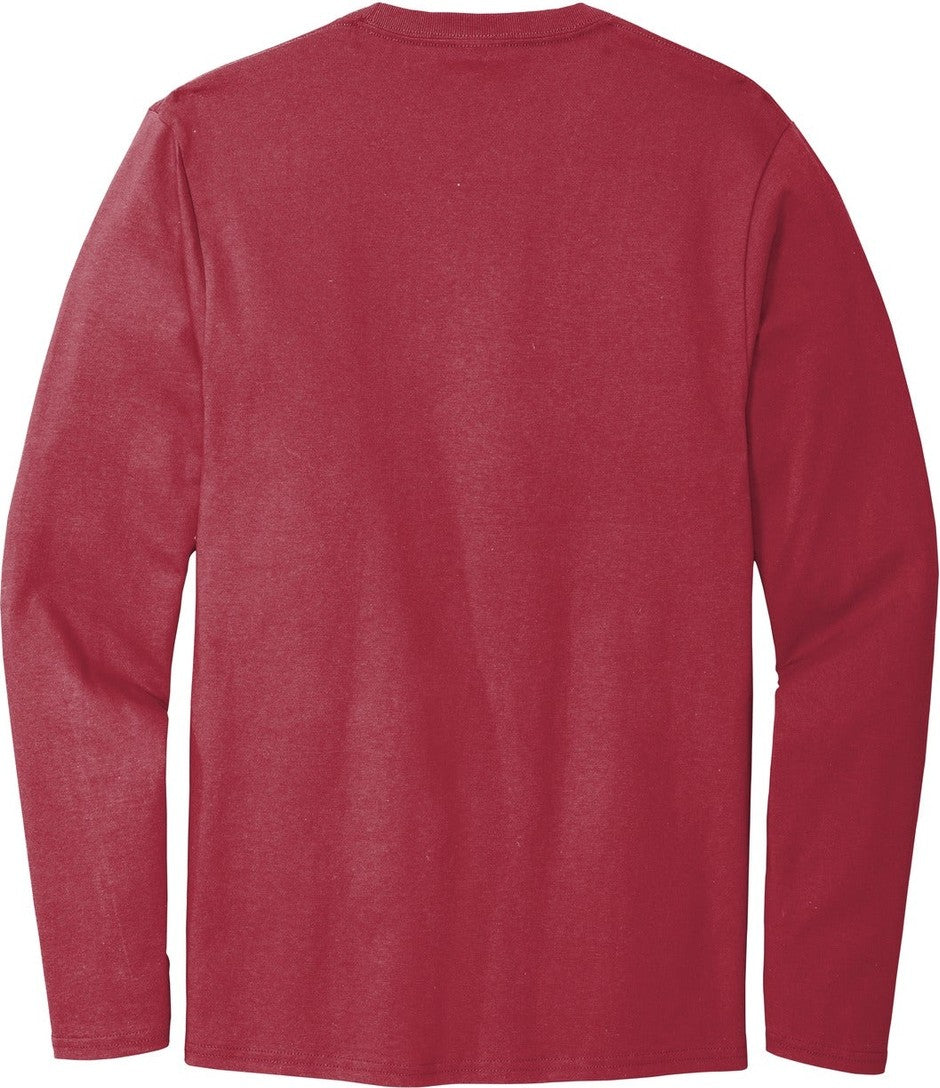Rear View of Rich Red Port & Co Long Sleeve Bouncer Tee PC600LS