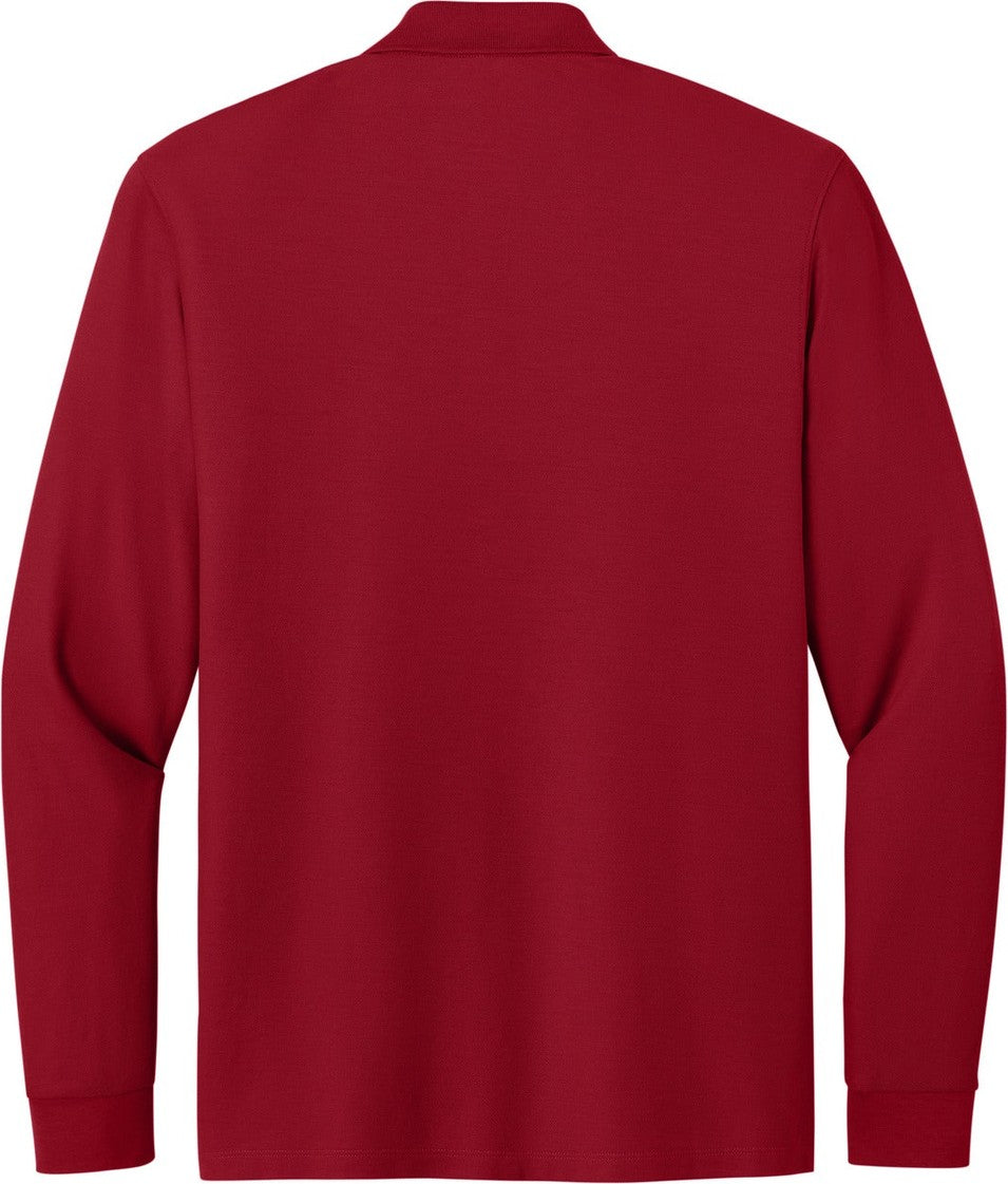 Front View of RichRed Port Authority Wearever Signature Pique Long Sleeve Polo K200LS