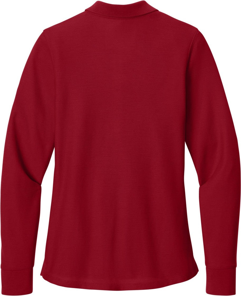 Rear View of RichRed Port Authority Women's Wearever Signature Pique Long Sleeve Polo LK200LS