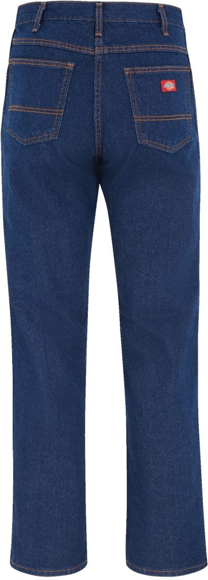 Front View of Rinsed Indigo Rigid - 29I Straight 5-Pocket Jeans - 9333