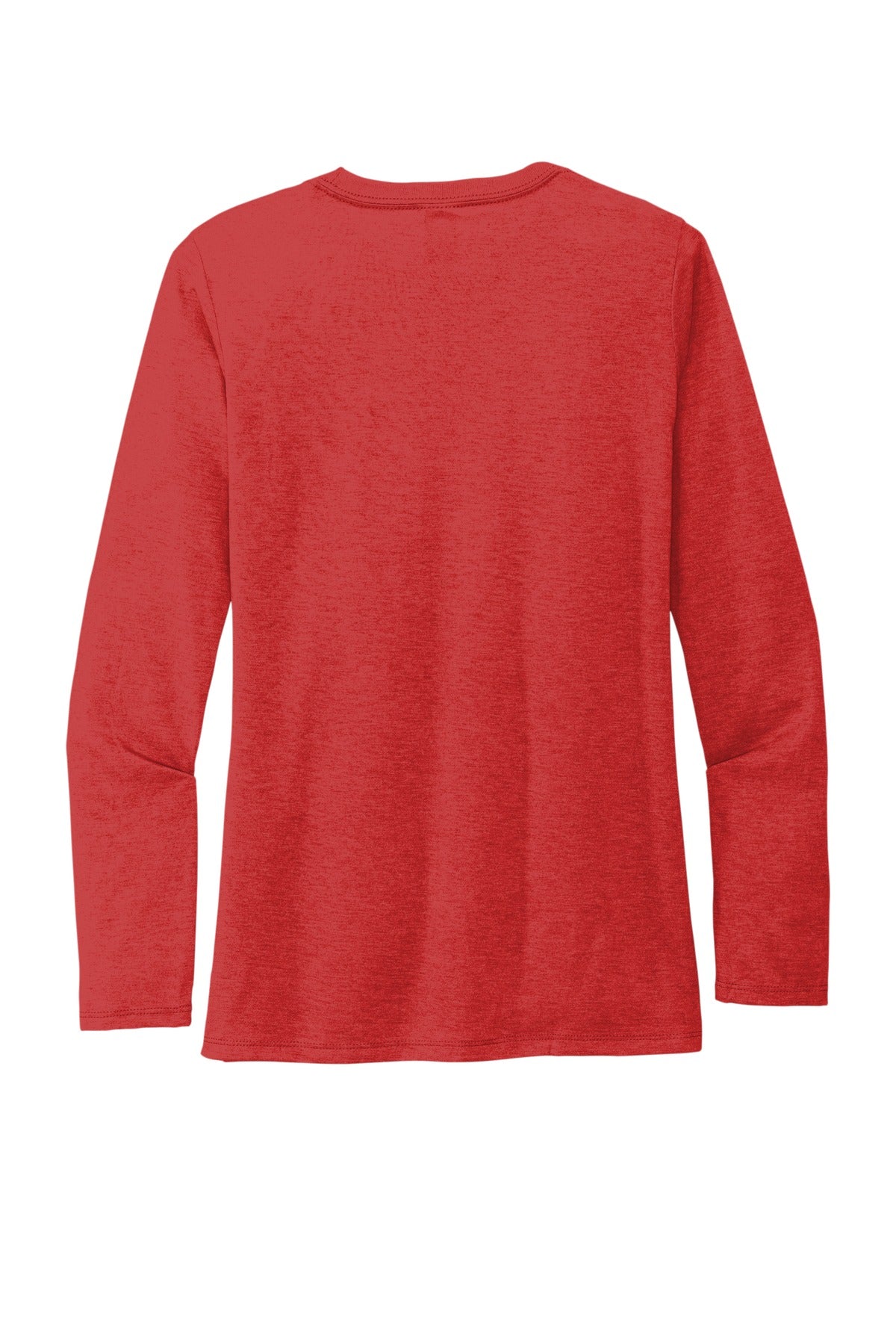 Front View of Rise Up Red Allmade Women's Tri-Blend Long Sleeve Tee AL6008