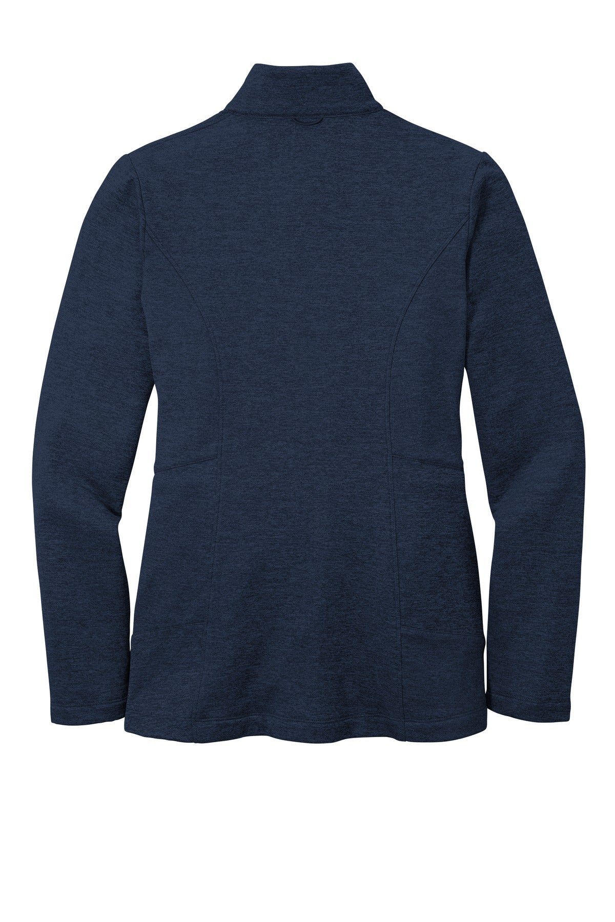 Rear View of Riv Bl Nvy Hth Port Authority Women's Collective Striated Fleece Jacket. L905