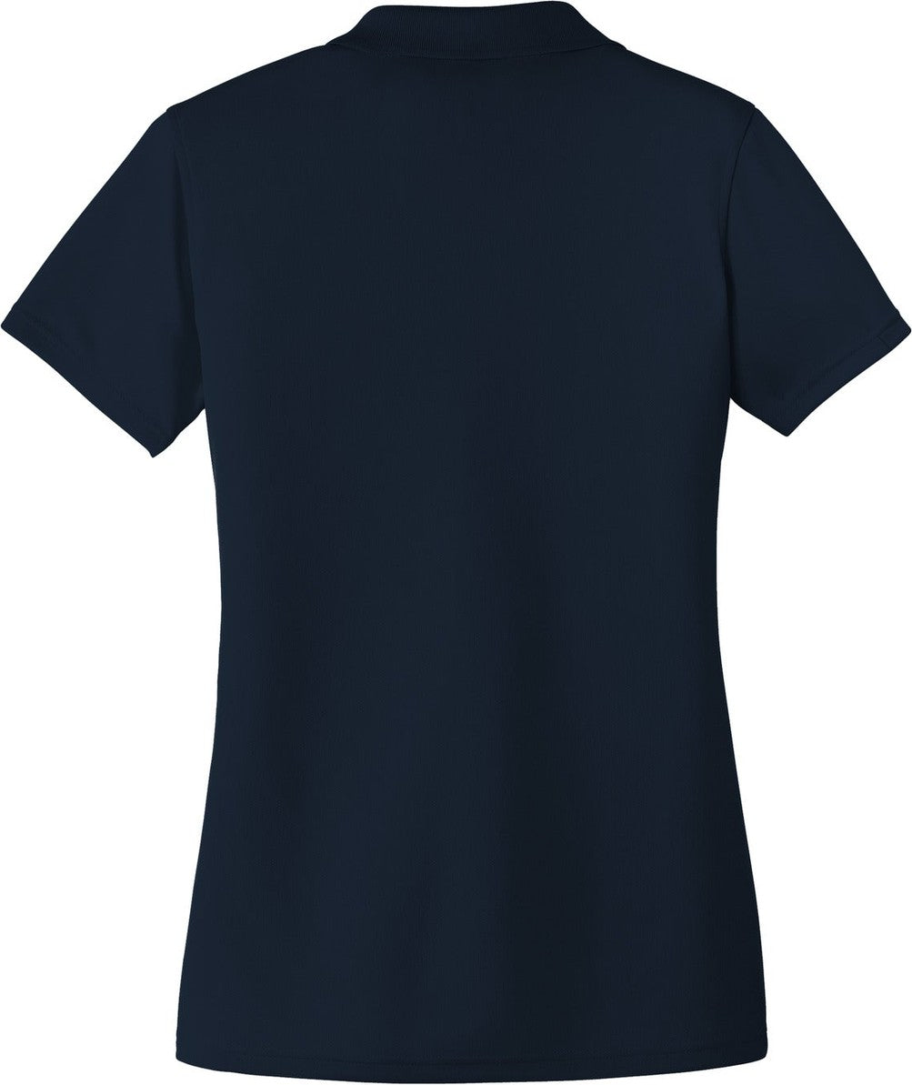 Rear View of River Blue Nvy Port Authority Women's Dry Zone UV Micro-Mesh Polo. LK110