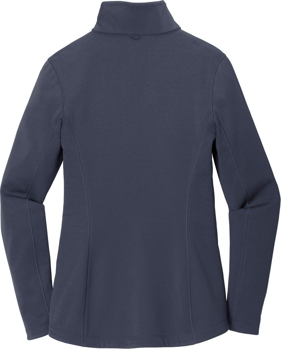 Rear View of River Blue Port Authority Women's Collective Smooth Fleece Jacket. L904