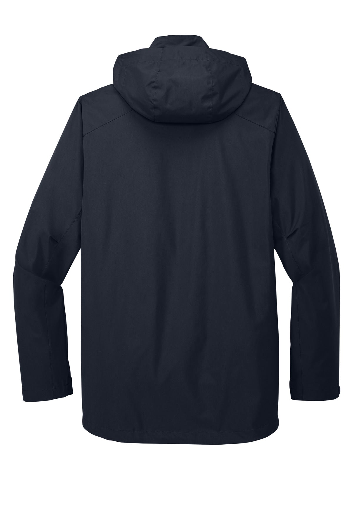 Rear View of RiverBlNv Port Authority All-Weather 3-in-1 Jacket J123
