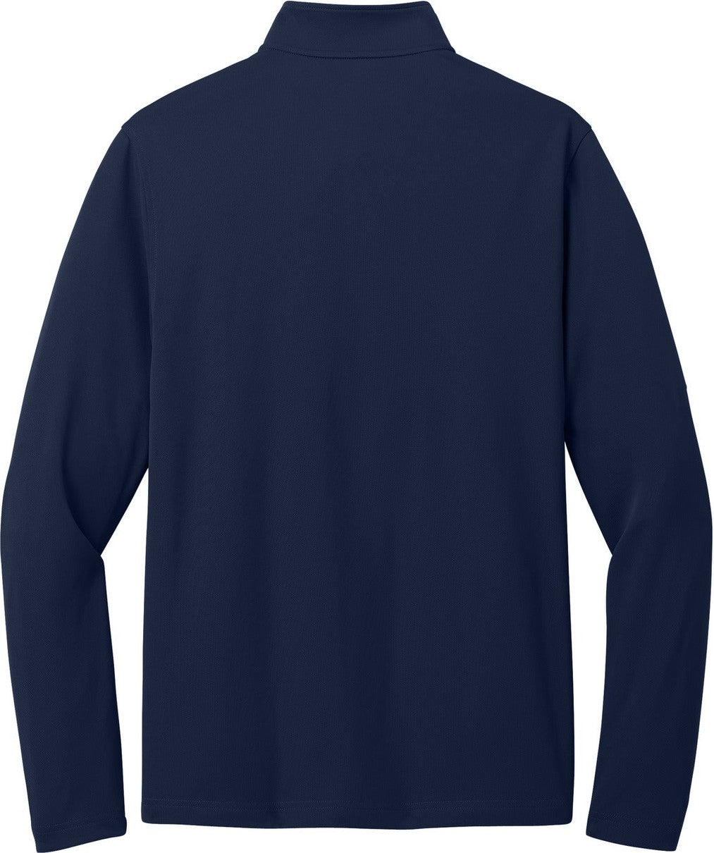 Front View of RiverBlNv Port Authority Dry Zone UV Micro-Mesh 1/4-Zip K112