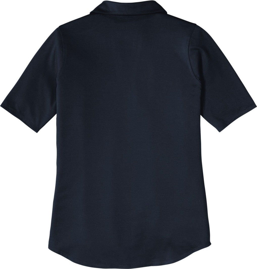 Front View of RiverBlNv Port Authority Women's City Stretch Top. LK682